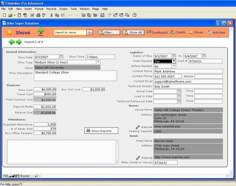 RPT Software other Samples - Non Traditional